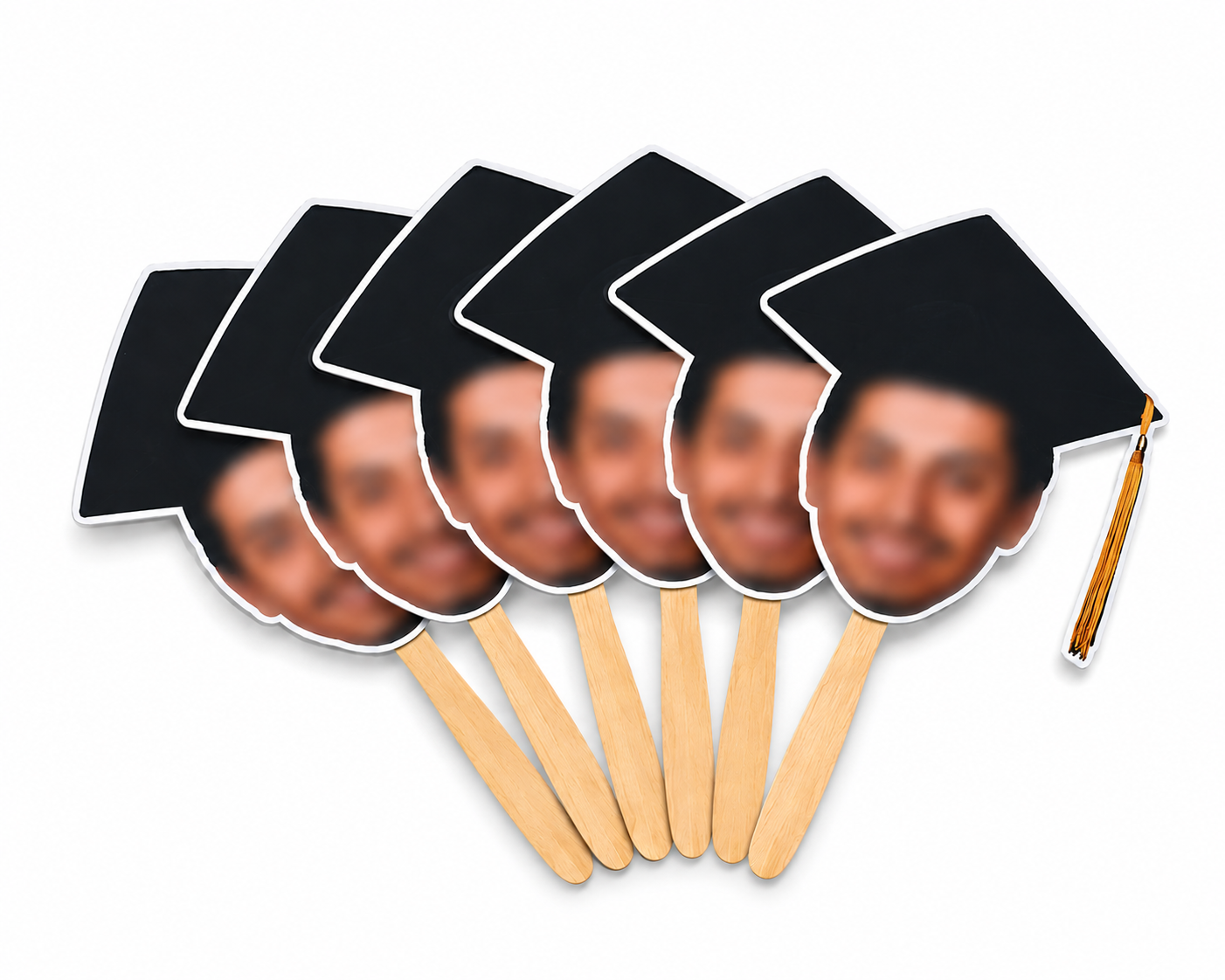 Grad Face Fans (6 pack)