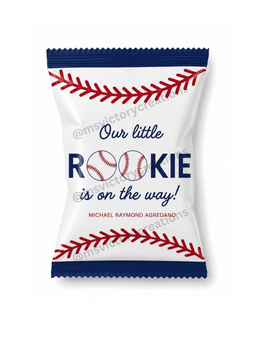 Baseball Baby Shower Chip Bag