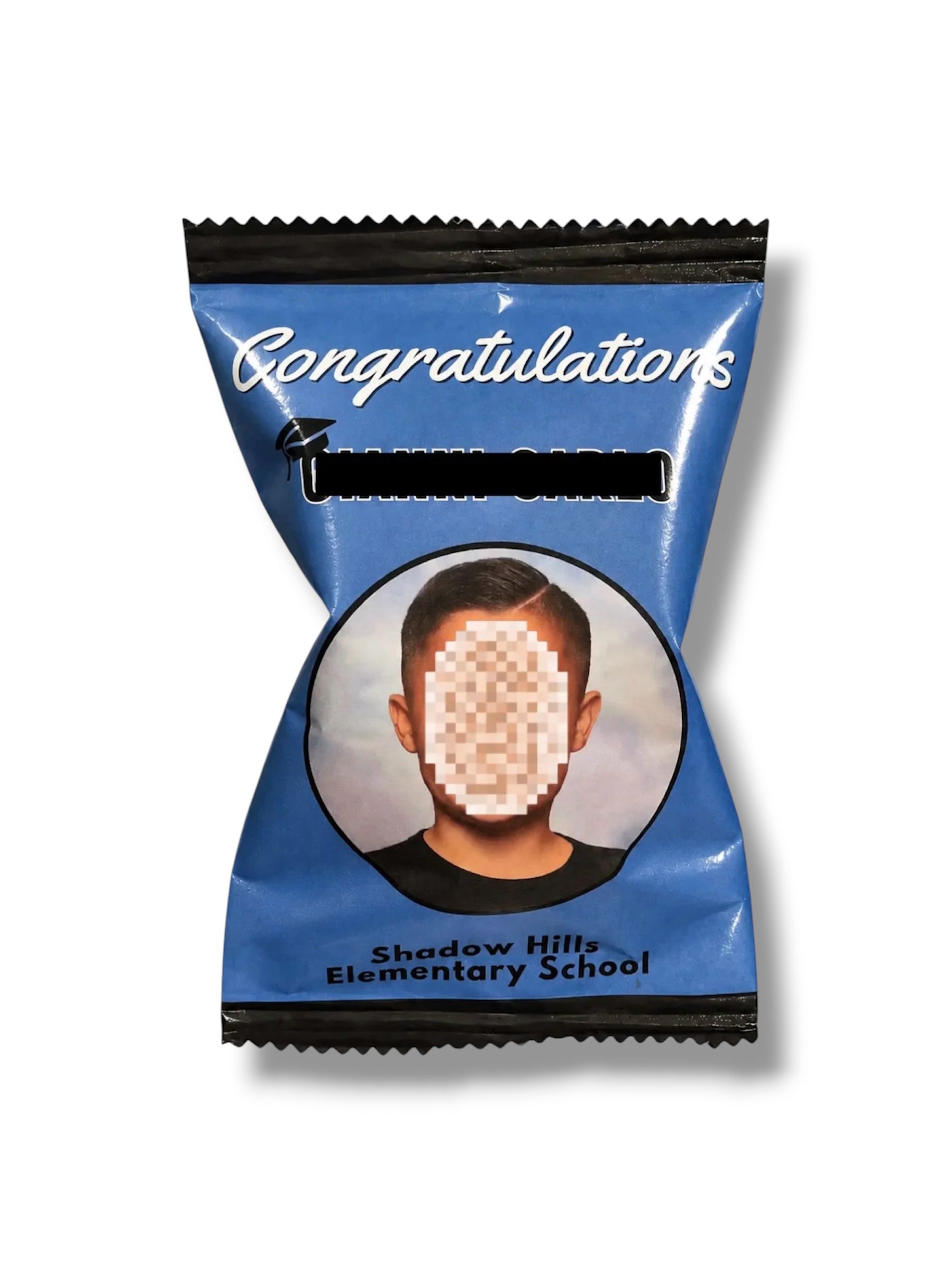 Graduation Chip Bag (Blue/Black)