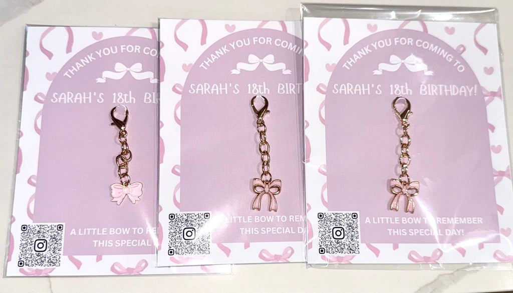 Bow Keychain Party Favor