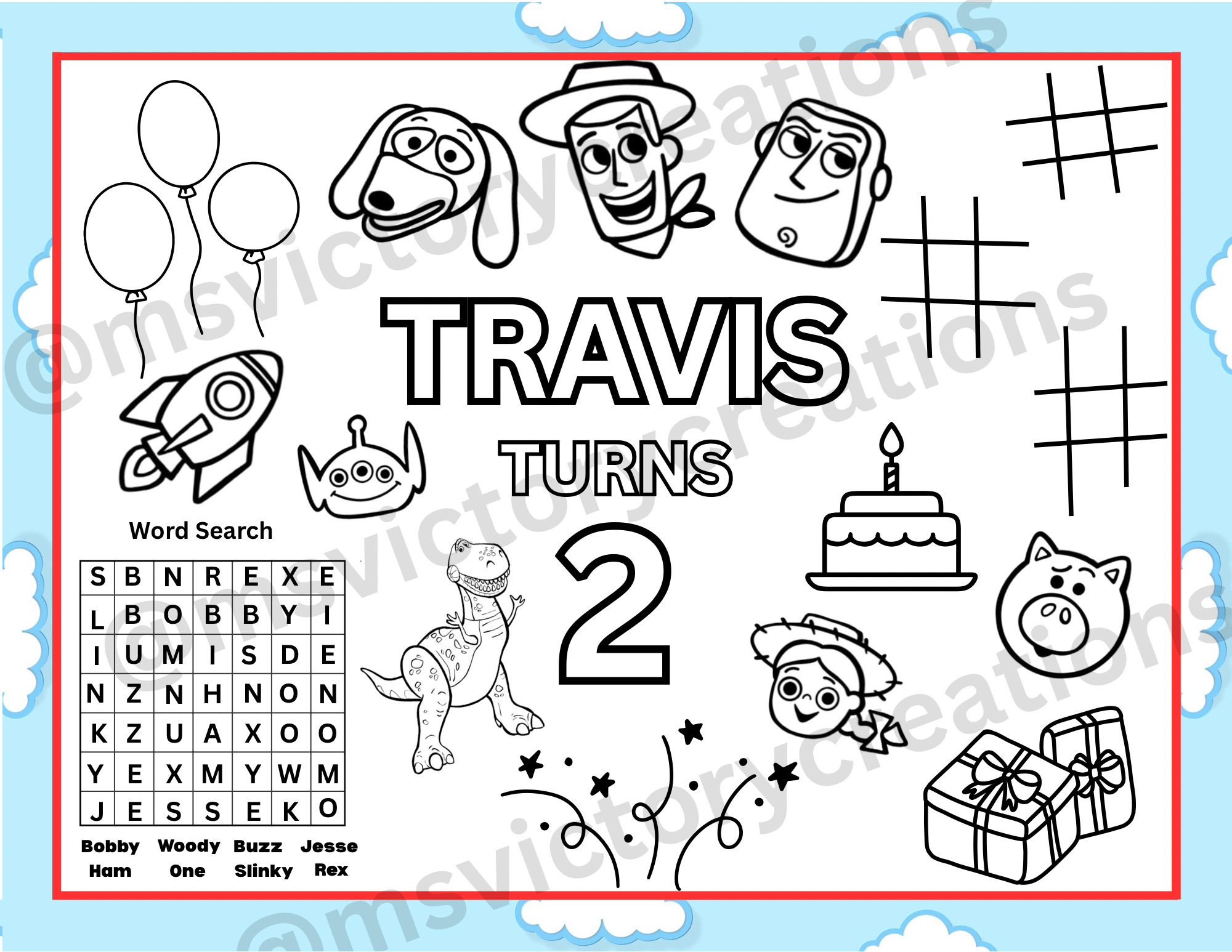 Toy Story Activity Sheet