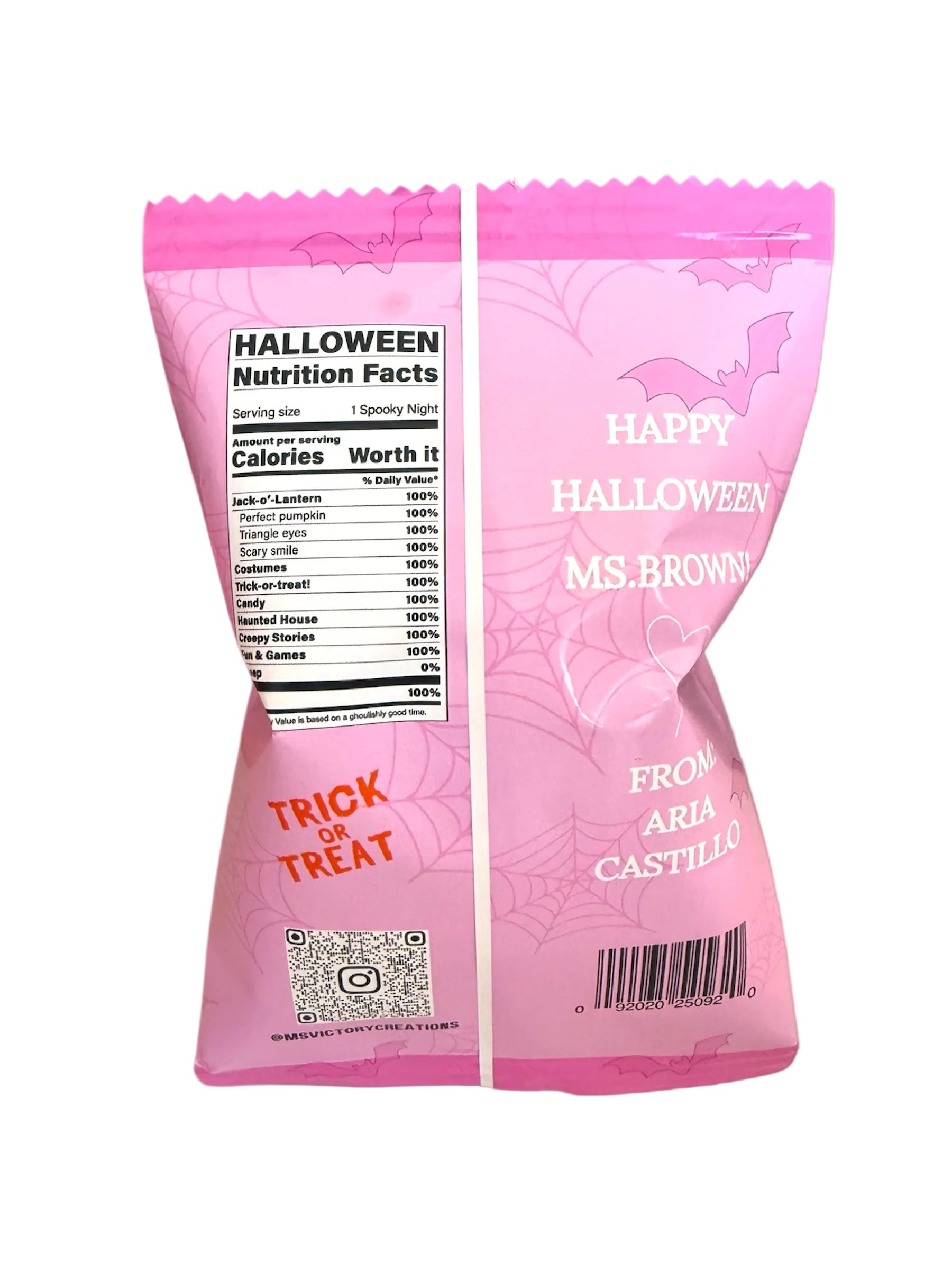 Halloween / Teacher Chip Bag